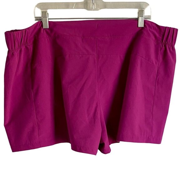 Reel Legends Purple Shorts Zippered Pockets, Quick dry, UPF 50 Women's 2X NEW - Picture 2 of 7